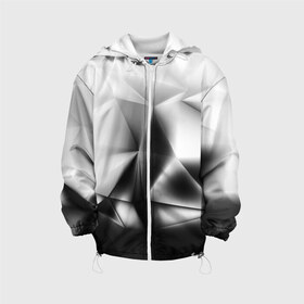 Детская куртка 3D с принтом GRAY&BLACK STYLE в Екатеринбурге, 100% полиэстер | застежка — молния, подол и капюшон оформлены резинкой с фиксаторами, по бокам — два кармана без застежек, один потайной карман на груди, плотность верхнего слоя — 90 г/м2; плотность флисового подклада — 260 г/м2 | Тематика изображения на принте: abstract | abstraction | color | geometry | paitnt | polygon | polygonal | psy | абстракция | геометрия | краски | неоновые | полигоны | психоделика