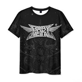 Мужская футболка 3D с принтом BABYMETAL в Екатеринбурге, 100% полиэфир | прямой крой, круглый вырез горловины, длина до линии бедер | babymetal | moametal | su metal | yuimetal | бэбимэтал | группы | каваий метал | метал | музыка