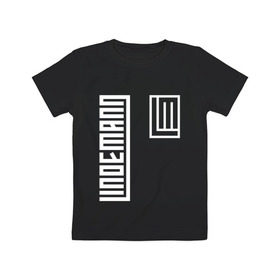 Детская футболка хлопок с принтом LINDEMANN в Екатеринбурге, 100% хлопок | круглый вырез горловины, полуприлегающий силуэт, длина до линии бедер | lindeman | lindemann | logo | music | pain | rammstein | rock | rumstein | till | группа | линдеман | линдеманн | лого | логотип | метал | музыка | пэйн | раммштайн | рамштаин | рамштайн | рок | символ | тилль