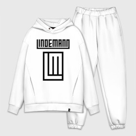 Мужской костюм хлопок OVERSIZE с принтом LINDEMANN в Екатеринбурге,  |  | lindeman | lindemann | logo | music | pain | rammstein | rock | rumstein | till | группа | линдеман | линдеманн | лого | логотип | метал | музыка | пэйн | раммштайн | рамштаин | рамштайн | рок | символ | тилль