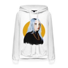 Женская толстовка 3D с принтом Billie Eilish в Екатеринбурге, 100% полиэстер  | двухслойный капюшон со шнурком для регулировки, мягкие манжеты на рукавах и по низу толстовки, спереди карман-кенгуру с мягким внутренним слоем. | bad | billie | boy | boys | eilish | girl | girls | music | pop | rap | sad | trend | билли | грустно | девочка | девочки | девушка | мальчик | музыка | поп | рэп | тренд | эйлиш