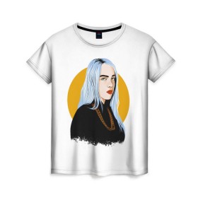 Женская футболка 3D с принтом Billie Eilish в Екатеринбурге, 100% полиэфир ( синтетическое хлопкоподобное полотно) | прямой крой, круглый вырез горловины, длина до линии бедер | bad | billie | boy | boys | eilish | girl | girls | music | pop | rap | sad | trend | билли | грустно | девочка | девочки | девушка | мальчик | музыка | поп | рэп | тренд | эйлиш