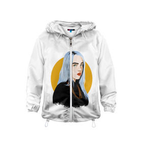 Детская ветровка 3D с принтом Billie Eilish в Екатеринбурге, 100% полиэстер | подол и капюшон оформлены резинкой с фиксаторами, по бокам два кармана без застежек, один потайной карман на груди | bad | billie | boy | boys | eilish | girl | girls | music | pop | rap | sad | trend | билли | грустно | девочка | девочки | девушка | мальчик | музыка | поп | рэп | тренд | эйлиш