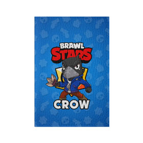 Обложка для паспорта матовая кожа с принтом BRAWL STARS CROW в Екатеринбурге, натуральная матовая кожа | размер 19,3 х 13,7 см; прозрачные пластиковые крепления | brawl stars | brawl stars crow | brawler | crow | бравл старз | бравлер | ворон