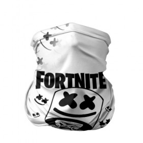 Бандана-труба 3D с принтом FORTNITE x MARSHMELLO в Екатеринбурге, 100% полиэстер, ткань с особыми свойствами — Activecool | плотность 150‒180 г/м2; хорошо тянется, но сохраняет форму | 