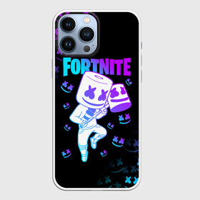 Чехол для iPhone 13 Pro Max с принтом FORTNITE x MARSHMELLO в Екатеринбурге,  |  | Тематика изображения на принте: fortnite | fortnite 2 | fortnite x | marshmello | ninja | ninja hyper streamer | ninja streamer | streamer | tyler blevins | маршмелло | ниндзя | фортнайт | фортнайт 2 | фортнайт глава 2