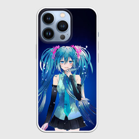 Чехол для iPhone 13 Pro с принтом Hatsune Miku на черном фоне в Екатеринбурге,  |  | anime | aquamarin | aquamarine | everlasting | hatsune | j pop | miku | projectdiva | singer | summer | vocaloid | аквамарин | аниме | вокалоид | мику | певица | хацуне | хацунэ