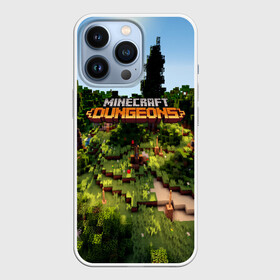 Чехол для iPhone 13 Pro с принтом MINECRAFT DUNGEONS в Екатеринбурге,  |  | craft | creeper | dungeon | dungeons | earth | game | logo | mine | minecraft | minecraft dungeons | mobile | online | дунгеонс | земля | зомби | игра | крипер | лого | майкрафт | майнкрафт | онлайн | подземелье