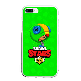 Чехол для iPhone 7Plus/8 Plus матовый с принтом BRAWL STARS LEON в Екатеринбурге, Силикон | Область печати: задняя сторона чехла, без боковых панелей | brawl stars | bull | colt | crow | leon | stars | берли | бо | брок | ворон | джесси | динамайк | дэррил | кольт | леон | мортис | нита | пайпер | пенни | поко | пэм | рикошет | спайк | фрэнк | шелли | эль примо