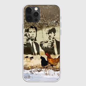 Чехол для iPhone 12 Pro Max с принтом Pulp fiction in Russia в Екатеринбурге, Силикон |  | chicken | humor | plaster | pulp fiction | russia | snow | tarantino | travolta | wall | криминальное чтиво | курица | россия | снег | стена | тарантино | штукатурка