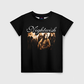 Детская футболка 3D с принтом Nightwish в Екатеринбурге, 100% гипоаллергенный полиэфир | прямой крой, круглый вырез горловины, длина до линии бедер, чуть спущенное плечо, ткань немного тянется | metal | nightwish | symphonic metal | tarja | tarja turunen | turunen | метал | найтвиш | симфоник метал | тарья | турунен