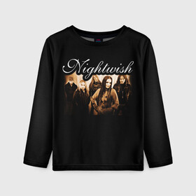Детский лонгслив 3D с принтом Nightwish в Екатеринбурге, 100% полиэстер | длинные рукава, круглый вырез горловины, полуприлегающий силуэт
 | metal | nightwish | symphonic metal | tarja | tarja turunen | turunen | метал | найтвиш | симфоник метал | тарья | турунен