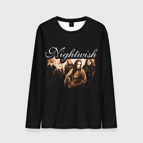 Мужской лонгслив 3D с принтом Nightwish в Екатеринбурге, 100% полиэстер | длинные рукава, круглый вырез горловины, полуприлегающий силуэт | Тематика изображения на принте: metal | nightwish | symphonic metal | tarja | tarja turunen | turunen | метал | найтвиш | симфоник метал | тарья | турунен