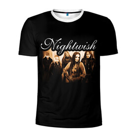 Мужская футболка 3D спортивная с принтом Nightwish в Екатеринбурге, 100% полиэстер с улучшенными характеристиками | приталенный силуэт, круглая горловина, широкие плечи, сужается к линии бедра | metal | nightwish | symphonic metal | tarja | tarja turunen | turunen | метал | найтвиш | симфоник метал | тарья | турунен