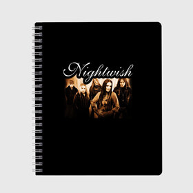 Тетрадь с принтом Nightwish в Екатеринбурге, 100% бумага | 48 листов, плотность листов — 60 г/м2, плотность картонной обложки — 250 г/м2. Листы скреплены сбоку удобной пружинной спиралью. Уголки страниц и обложки скругленные. Цвет линий — светло-серый
 | metal | nightwish | symphonic metal | tarja | tarja turunen | turunen | метал | найтвиш | симфоник метал | тарья | турунен