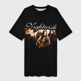 Платье-футболка 3D с принтом Nightwish в Екатеринбурге,  |  | metal | nightwish | symphonic metal | tarja | tarja turunen | turunen | метал | найтвиш | симфоник метал | тарья | турунен