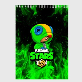 Скетчбук с принтом BRAWL STARS LEON в Екатеринбурге, 100% бумага
 | 48 листов, плотность листов — 100 г/м2, плотность картонной обложки — 250 г/м2. Листы скреплены сверху удобной пружинной спиралью | brawl stars | bull | colt | crow | leon | stars | берли | бо | брок | ворон | джесси | динамайк | дэррил | кольт | леон | мортис | нита | пайпер | пенни | поко | пэм | рикошет | спайк | фрэнк | шелли | эль примо