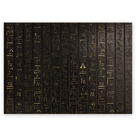 Поздравительная открытка с принтом Egypt Hieroglyphs в Екатеринбурге, 100% бумага | плотность бумаги 280 г/м2, матовая, на обратной стороне линовка и место для марки
 | Тематика изображения на принте: egypt | symbol | египет | знаки | иероглифы | надпись | символы