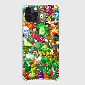 Чехол для iPhone 12 Pro с принтом Plants vs Zombies в Екатеринбурге, силикон | область печати: задняя сторона чехла, без боковых панелей | зомби | игра | растения | солнце