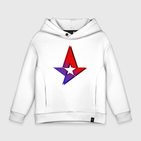 Детское худи Oversize хлопок с принтом Astralis (Holo style) в Екатеринбурге, френч-терри — 70% хлопок, 30% полиэстер. Мягкий теплый начес внутри —100% хлопок | боковые карманы, эластичные манжеты и нижняя кромка, капюшон на магнитной кнопке | 0x000000123 | astralis | csgo | holo | астралис | ксго | стикер