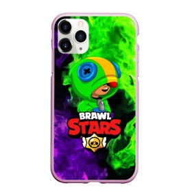 Чехол для iPhone 11 Pro Max матовый с принтом BRAWL STARS LEON в Екатеринбурге, Силикон |  | 