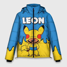 Мужская зимняя куртка 3D с принтом Brawl Stars Leon Pikachu в Екатеринбурге, верх — 100% полиэстер; подкладка — 100% полиэстер; утеплитель — 100% полиэстер | длина ниже бедра, свободный силуэт Оверсайз. Есть воротник-стойка, отстегивающийся капюшон и ветрозащитная планка. 

Боковые карманы с листочкой на кнопках и внутренний карман на молнии. | brawl stars | brawl stars crow | brawl stars crow phoenix | brawl stars leon | brawl stars leon shark | brawl stars robot spike | brawl stars spike | бравл старс