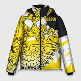 Мужская зимняя куртка 3D с принтом RUSSIA SPORT в Екатеринбурге, верх — 100% полиэстер; подкладка — 100% полиэстер; утеплитель — 100% полиэстер | длина ниже бедра, свободный силуэт Оверсайз. Есть воротник-стойка, отстегивающийся капюшон и ветрозащитная планка. 

Боковые карманы с листочкой на кнопках и внутренний карман на молнии. | aesthetic | collection | fashion | hybrid | original | pro | review | russia | sports | герб | орнамент | россия | рф | спорт | униформа | форма