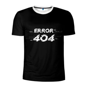 Мужская футболка 3D спортивная с принтом Error 404 в Екатеринбурге, 100% полиэстер с улучшенными характеристиками | приталенный силуэт, круглая горловина, широкие плечи, сужается к линии бедра | 404 | error | error 404 | glitch | soul not found | windows | глитч | глич | код | компьютер | компьютеры | надпись | ошибка | ошибка 404 | прикольная | прикольные | сбой