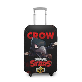 Чехол для чемодана 3D с принтом BRAWL STARS CROW в Екатеринбурге, 86% полиэфир, 14% спандекс | двустороннее нанесение принта, прорези для ручек и колес | brawl stars | bull | colt | crow | leon | stars | берли | бо | брок | ворон | джесси | динамайк | дэррил | кольт | леон | мортис | нита | пайпер | пенни | поко | пэм | рикошет | спайк | фрэнк | шелли | эль примо