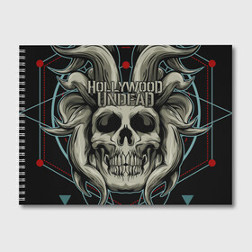 Альбом для рисования с принтом Hollywood Undead в Екатеринбурге, 100% бумага
 | матовая бумага, плотность 200 мг. | Тематика изображения на принте: been | bloody nose | california | hell | lyrics | music | octone | official | psalms | records | rock | song | to | vevo | video | кранккор | метал | рэп рок | электроник