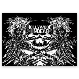 Поздравительная открытка с принтом Hollywood Undead в Екатеринбурге, 100% бумага | плотность бумаги 280 г/м2, матовая, на обратной стороне линовка и место для марки
 | been | bloody nose | california | hell | lyrics | music | octone | official | psalms | records | rock | song | to | vevo | video | кранккор | метал | рэп рок | электроник