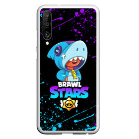 Чехол для Honor P30 с принтом BRAWL STARS LEON SHARK в Екатеринбурге, Силикон | Область печати: задняя сторона чехла, без боковых панелей | brawl stars | bull | colt | crow | leon | leon shark | shark | stars | акула | берли | ворон | динамайк | кольт | леон | леон акула | нита | спайк | шелли | эль примо