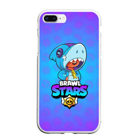 Чехол для iPhone 7Plus/8 Plus матовый с принтом BRAWL STARS LEON SHARK в Екатеринбурге, Силикон | Область печати: задняя сторона чехла, без боковых панелей | brawl stars | bull | colt | crow | leon | leon shark | shark | stars | акула | берли | ворон | динамайк | кольт | леон | леон акула | нита | спайк | шелли | эль примо