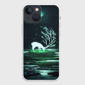 Чехол для iPhone 13 mini с принтом ОЛЕНЬ в Екатеринбурге,  |  | star | stars | texture | вечер | вечерние иллюстрации | звезда | звезды | ночной пейзаж | ночные | ночь | природа | прогулки | текстуры