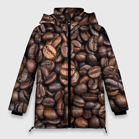 Женская зимняя куртка 3D с принтом Coffee в Екатеринбурге, верх — 100% полиэстер; подкладка — 100% полиэстер; утеплитель — 100% полиэстер | длина ниже бедра, силуэт Оверсайз. Есть воротник-стойка, отстегивающийся капюшон и ветрозащитная планка. 

Боковые карманы с листочкой на кнопках и внутренний карман на молнии | cofe | coffe | coffee | кофе | кофеин