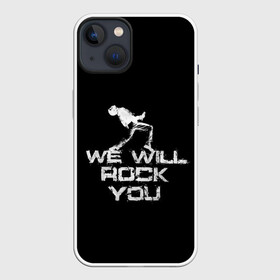 Чехол для iPhone 13 с принтом Queen. We Will Rock You в Екатеринбурге,  |  | bohemian | brian | freddie | may | mercury | queen | rhapsody | roger | taylor | богемная | богемская | брайан | джон | королева | меркьюри | мэй | рапсодия | роджер | тейлор | фредди