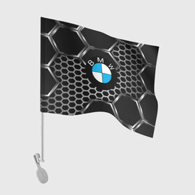 Флаг для автомобиля с принтом BMW в Екатеринбурге, 100% полиэстер | Размер: 30*21 см | auto | automobile | bmw | car | carbon | motor | motor car | sport car | автомашина | бмв | бренд | легковой автомобиль | марка | спортивный автомобиль | тачка