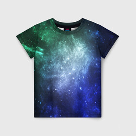 Детская футболка 3D с принтом ЗВЁЗДНОЕ НЕБО в Екатеринбурге, 100% гипоаллергенный полиэфир | прямой крой, круглый вырез горловины, длина до линии бедер, чуть спущенное плечо, ткань немного тянется | galaxy | nasa | nebula | space | star | абстракция | вселенная | галактика | звезда | звезды | космический | наса | огонь | планеты
