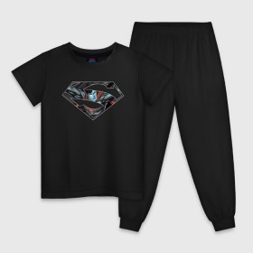 Детская пижама хлопок с принтом Superman в Екатеринбурге, 100% хлопок |  брюки и футболка прямого кроя, без карманов, на брюках мягкая резинка на поясе и по низу штанин
 | Тематика изображения на принте: clark kent | superman | кларк кент | супермен | супермэн