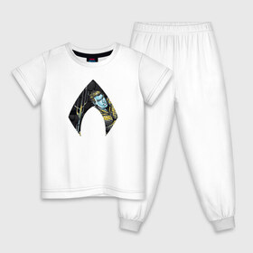 Детская пижама хлопок с принтом Aquaman в Екатеринбурге, 100% хлопок |  брюки и футболка прямого кроя, без карманов, на брюках мягкая резинка на поясе и по низу штанин
 | aquaman | arthur curry | dc | dc comics | shtatjl | аквамен | артур карри