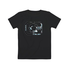 Детская футболка хлопок с принтом Cyborg в Екатеринбурге, 100% хлопок | круглый вырез горловины, полуприлегающий силуэт, длина до линии бедер | Тематика изображения на принте: cyborg | dc | dc comics | shtatjl | киборг