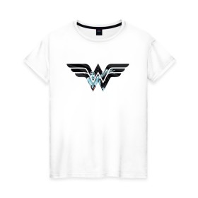 Женская футболка хлопок с принтом Wonder Woman в Екатеринбурге, 100% хлопок | прямой крой, круглый вырез горловины, длина до линии бедер, слегка спущенное плечо | dc | dc comics | diana prince | shtatjl | wonder woman | вандер вуман | вондер вуман | галь гадот | диана принс | супер женщина | чудо женщина