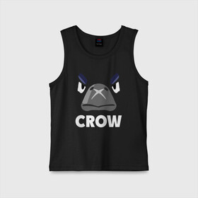 Детская майка хлопок с принтом Brawl Stars CROW в Екатеринбурге,  |  | brawl | brawl stars | crow | leon | stars | бравл | бравл старс | браво старс | ворон | ворона | игра | компьютерная | костюм | кофта | кров | леон | онлайн | старс