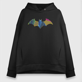 Женское худи Oversize хлопок с принтом Batman logo в Екатеринбурге, френч-терри — 70% хлопок, 30% полиэстер. Мягкий теплый начес внутри —100% хлопок | боковые карманы, эластичные манжеты и нижняя кромка, капюшон на магнитной кнопке | bat man | batman | batman comics | caped crusader | comics | dark knight | shtatjl | бетмен | брюс уэйн | бэт мен | бэтмен | тёмный рыцарь