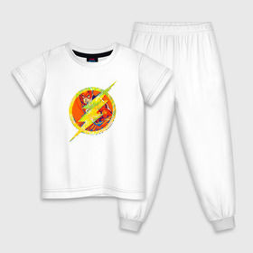 Детская пижама хлопок с принтом Flash в Екатеринбурге, 100% хлопок |  брюки и футболка прямого кроя, без карманов, на брюках мягкая резинка на поясе и по низу штанин
 | barry allen | dc | dc comics | flash | shtatflash | барри аллен | флеш | флэш