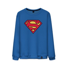 Мужской свитшот хлопок с принтом Superman logo в Екатеринбурге, 100% хлопок |  | clark kent | superman | кларк кент | супермен | супермэн