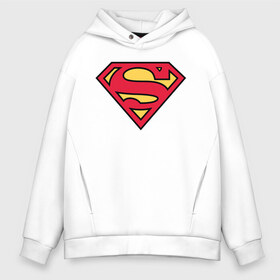 Мужское худи Oversize хлопок с принтом Superman logo в Екатеринбурге, френч-терри — 70% хлопок, 30% полиэстер. Мягкий теплый начес внутри —100% хлопок | боковые карманы, эластичные манжеты и нижняя кромка, капюшон на магнитной кнопке | Тематика изображения на принте: clark kent | superman | кларк кент | супермен | супермэн