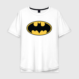 Мужская футболка хлопок Oversize с принтом Batman logo в Екатеринбурге, 100% хлопок | свободный крой, круглый ворот, “спинка” длиннее передней части | Тематика изображения на принте: bat man | batman | batman comics | caped crusader | comics | dark knight | бетмен | брюс уэйн | бэт мен | бэтмен | тёмный рыцарь