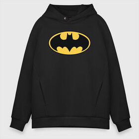 Мужское худи Oversize хлопок с принтом Batman logo в Екатеринбурге, френч-терри — 70% хлопок, 30% полиэстер. Мягкий теплый начес внутри —100% хлопок | боковые карманы, эластичные манжеты и нижняя кромка, капюшон на магнитной кнопке | bat man | batman | batman comics | caped crusader | comics | dark knight | бетмен | брюс уэйн | бэт мен | бэтмен | тёмный рыцарь