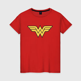 Женская футболка хлопок с принтом Wonder Woman в Екатеринбурге, 100% хлопок | прямой крой, круглый вырез горловины, длина до линии бедер, слегка спущенное плечо | dc | dc comics | diana prince | wonder woman | вандер вуман | вондер вуман | диана принс | супер женщина | чудо женщина